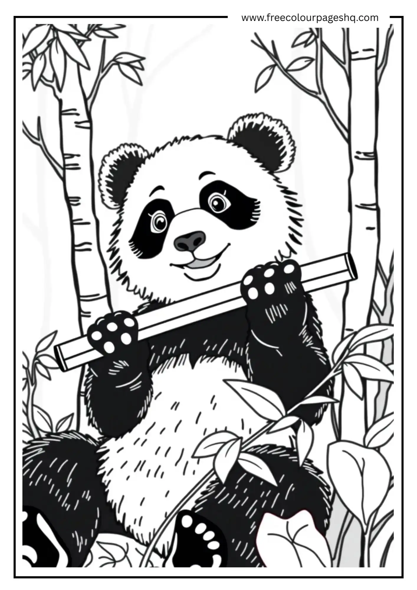 Bamboo Flute Panda
