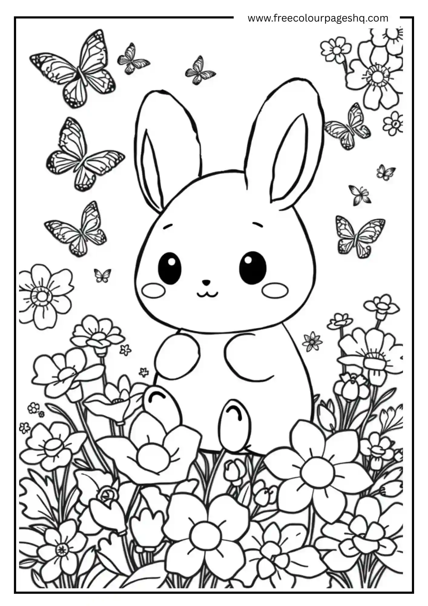 Cinnamoroll in a Flower Garden