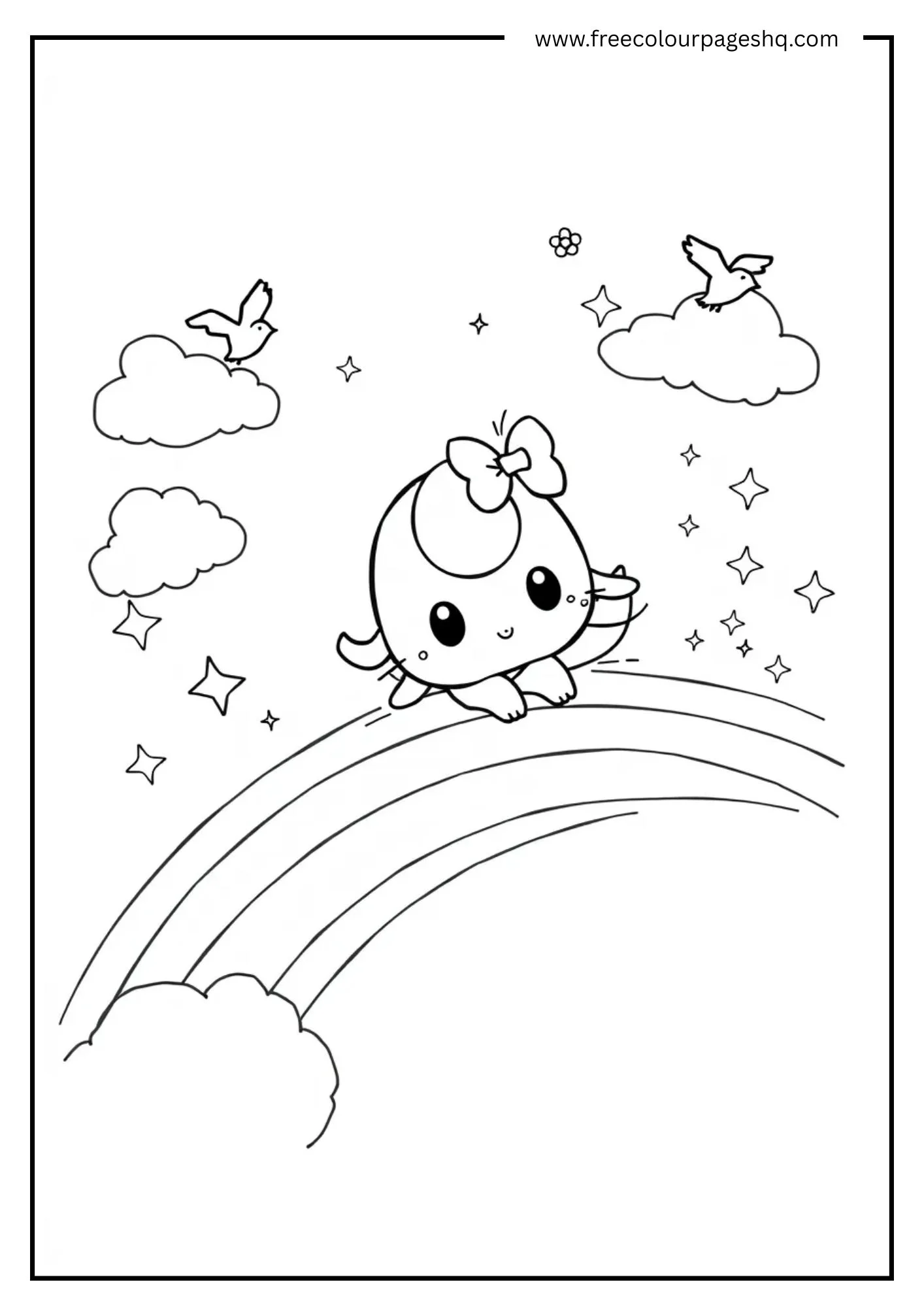 Cinnamoroll on Raainbow Slide