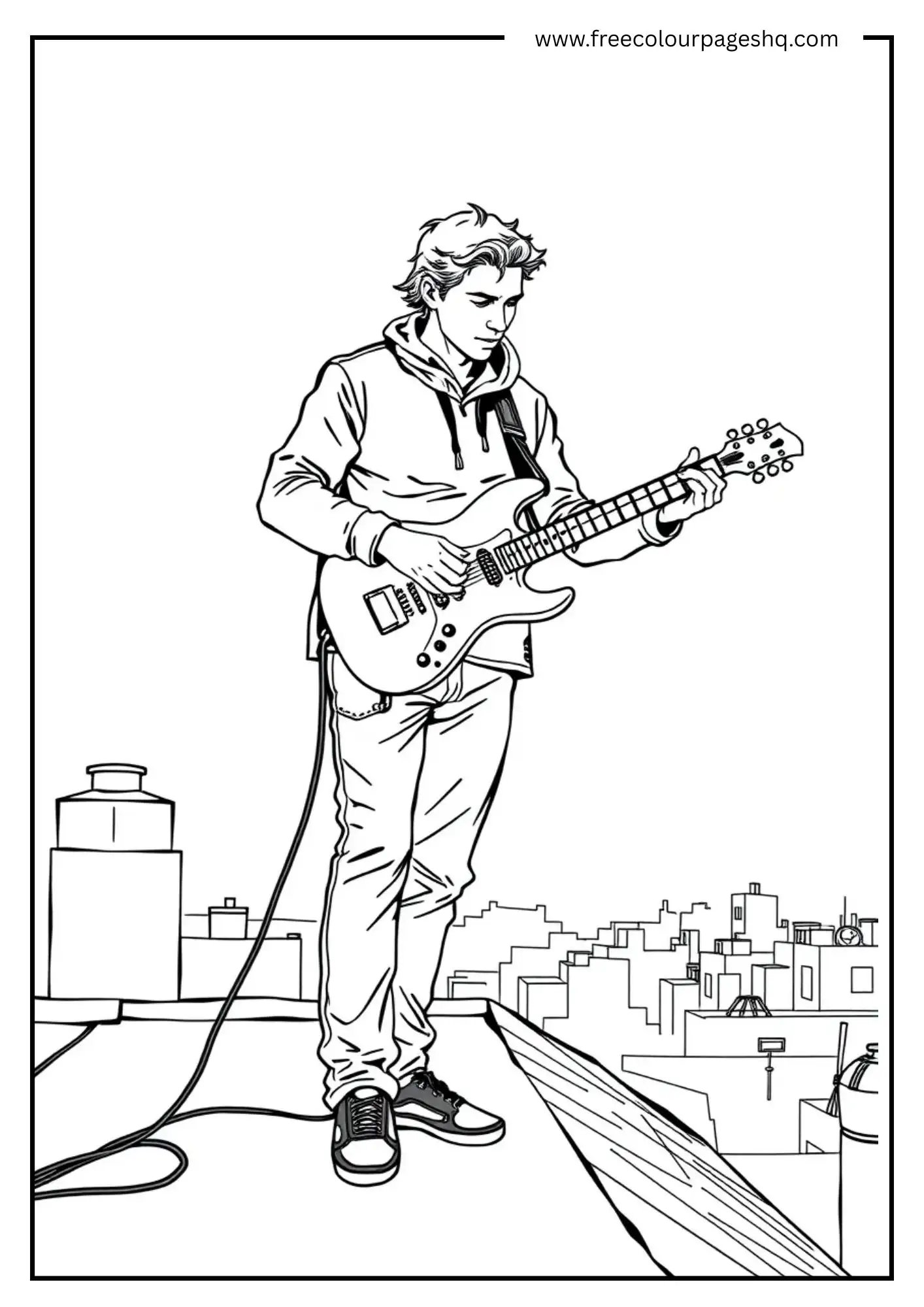 Guitar Player on Rooftop Guitar Player on Rooftop