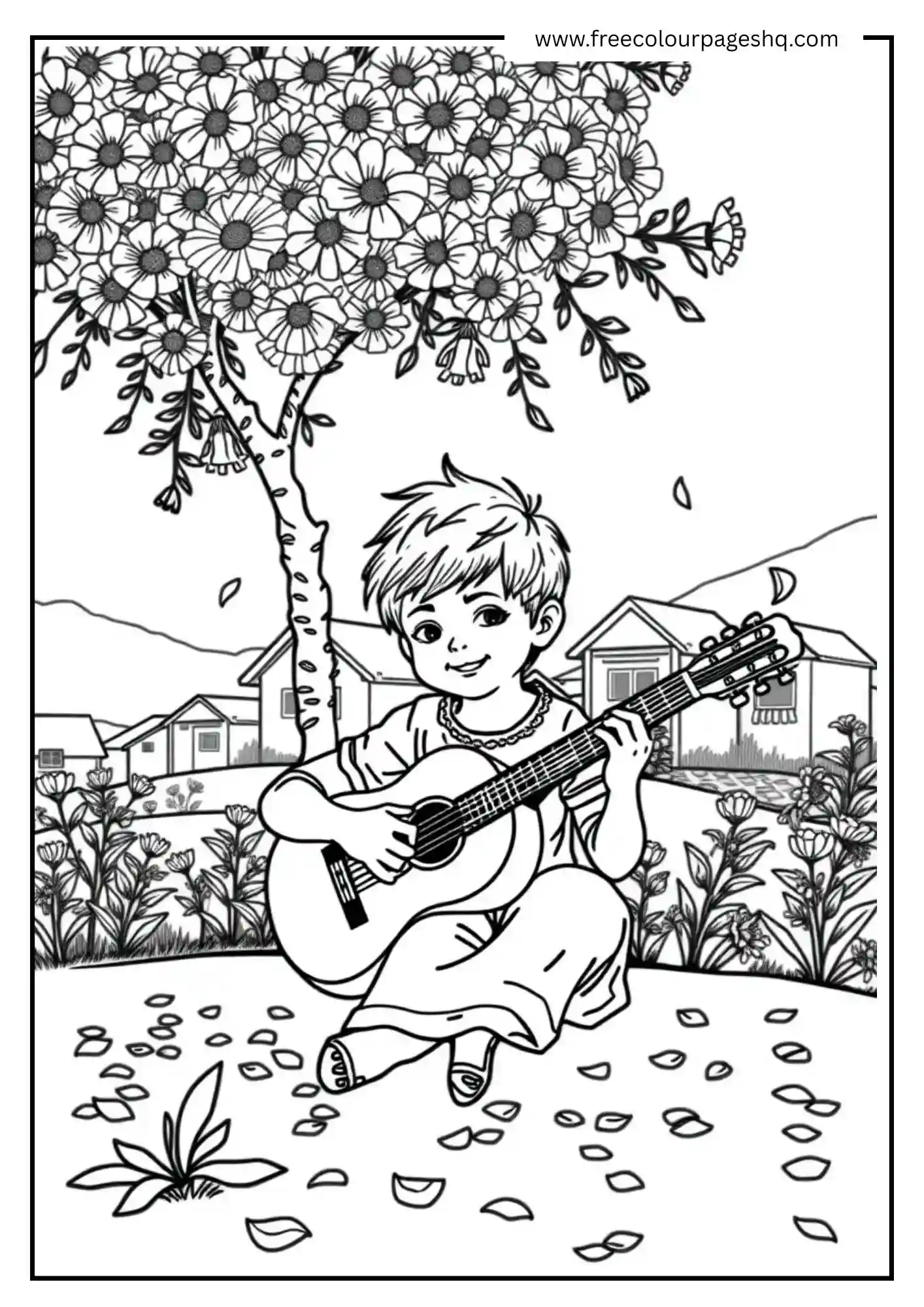 Guitarist Under Marigold Tree Guitarist Under Marigold Tree
