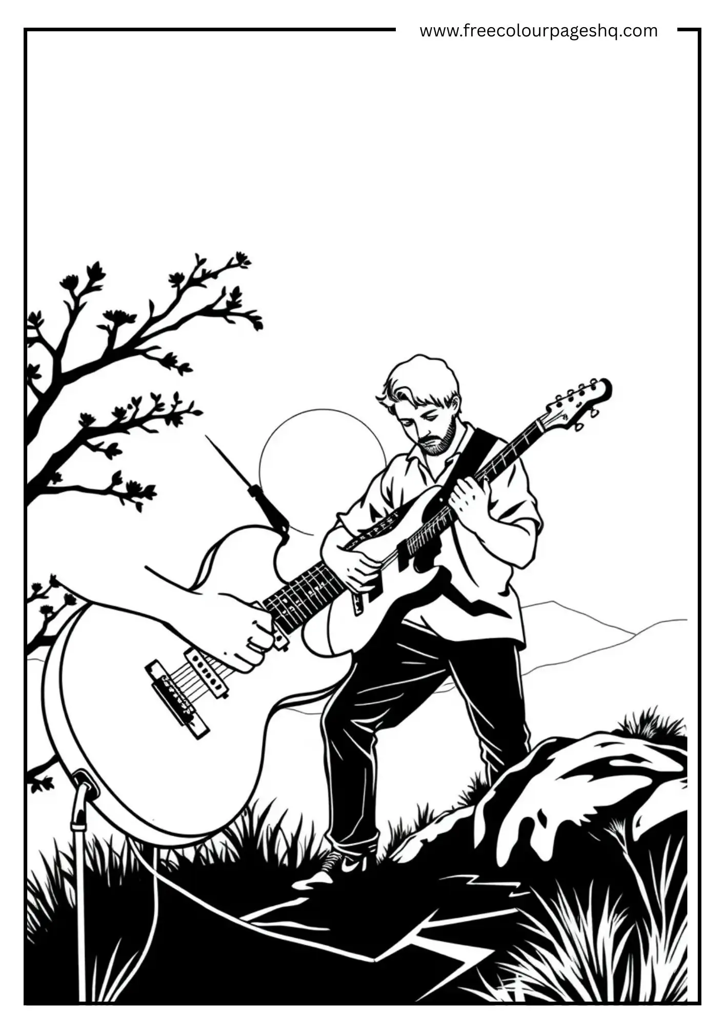 Guitarist at Sunrise Hilltop Guitarist at Sunrise Hilltop