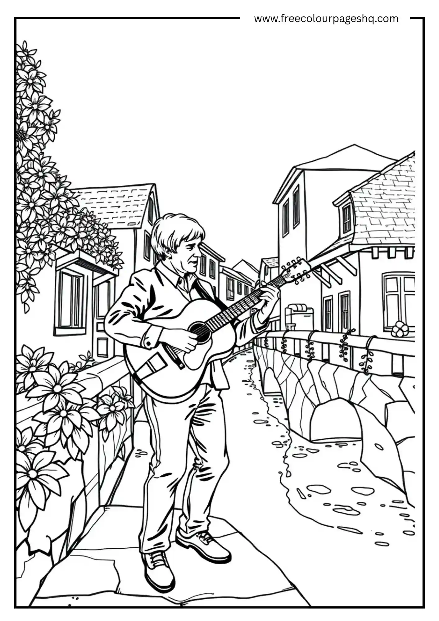 Guitarist on Village Bridge Guitarist on Village Bridge