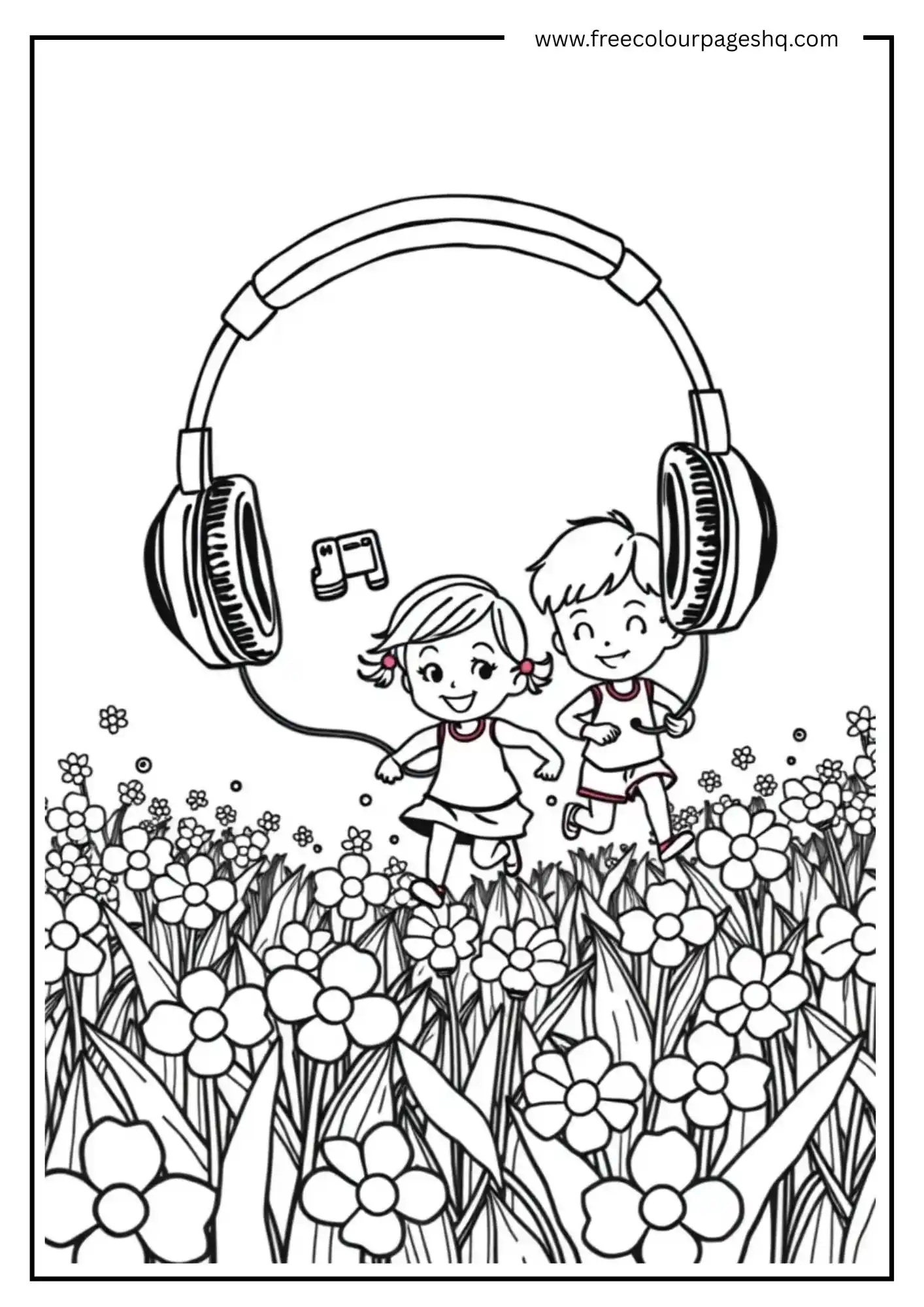 Headphone Flower Field