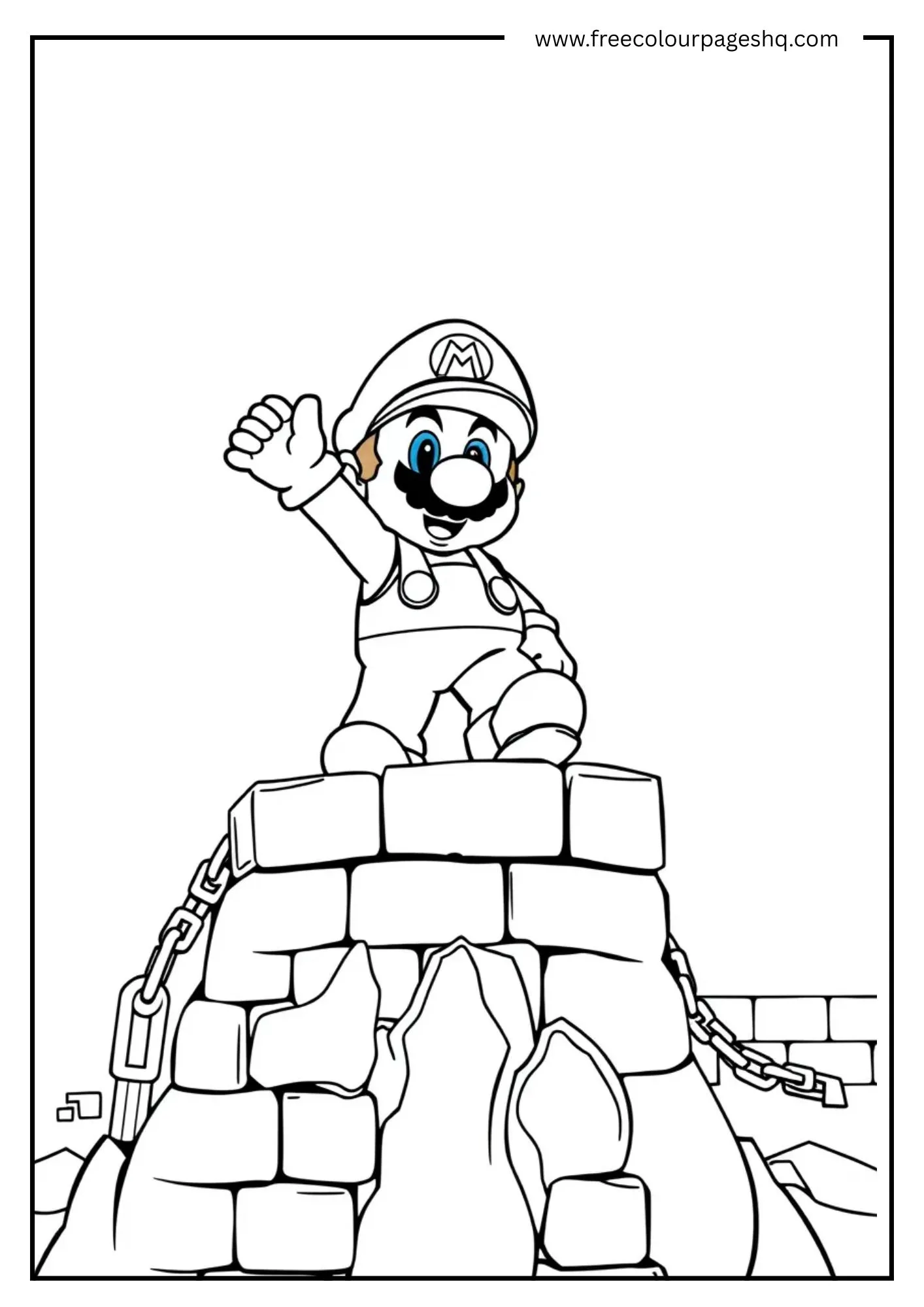 Mario Above Lava Platform 