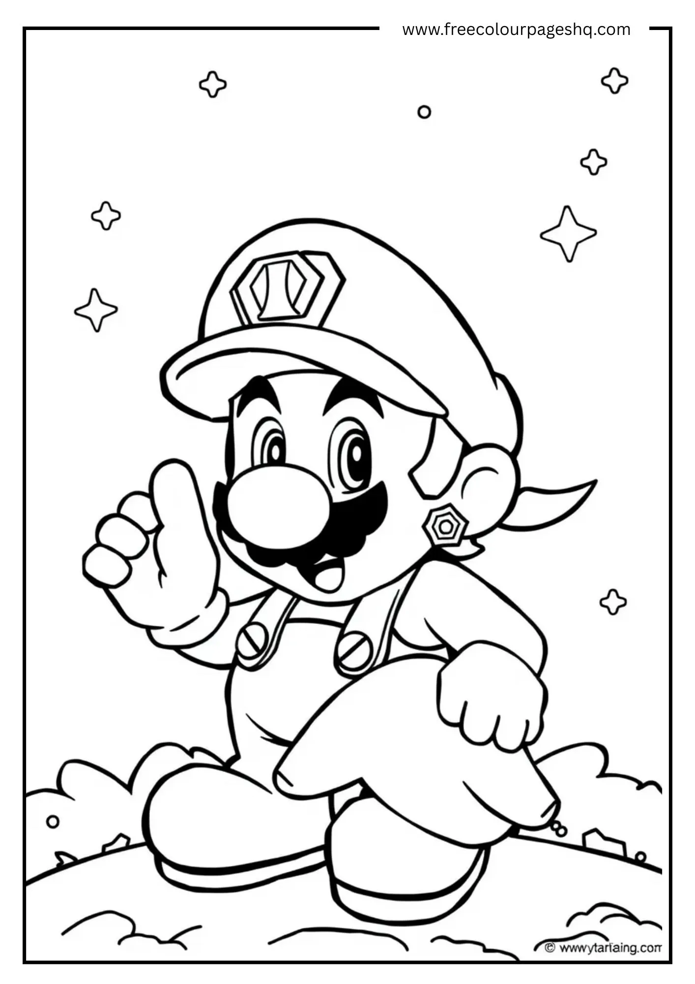 Mario & Rosalina Cosmic Scene