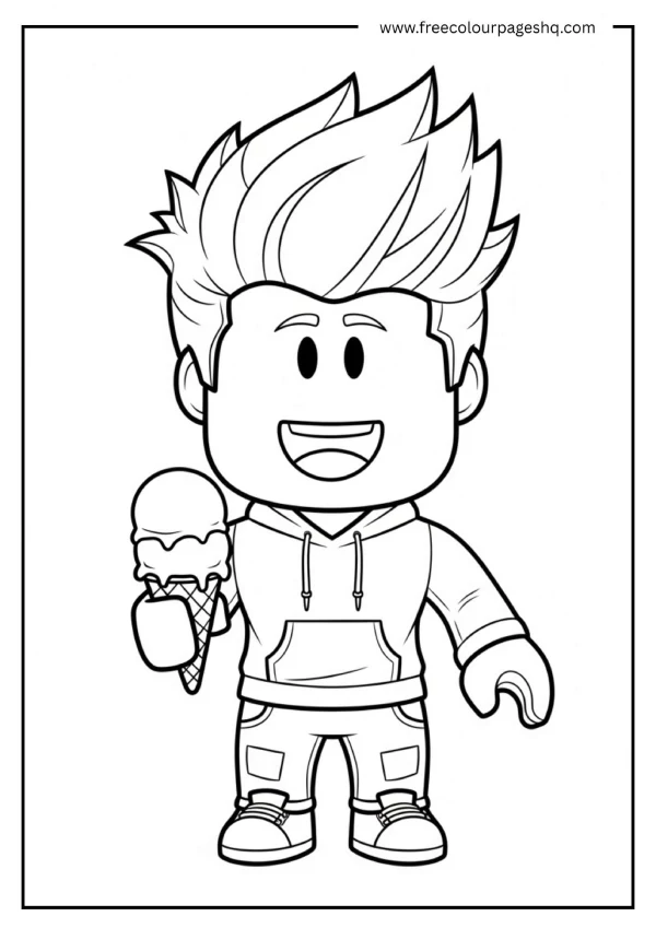 Cute Kawaii Roblox Coloring Pages