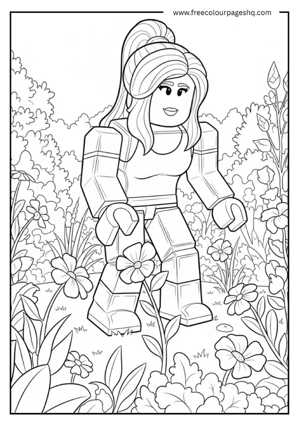 Free Roblox Girl Coloring Pages for Kids