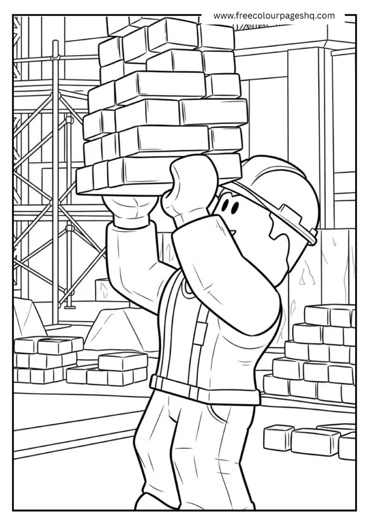 Roblox Building House Coloring Pages Free Printable