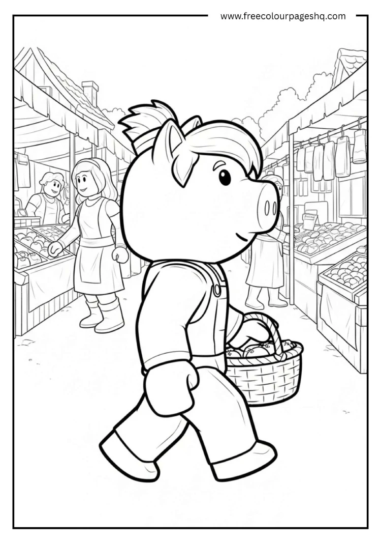Roblox Piggy Coloring Page