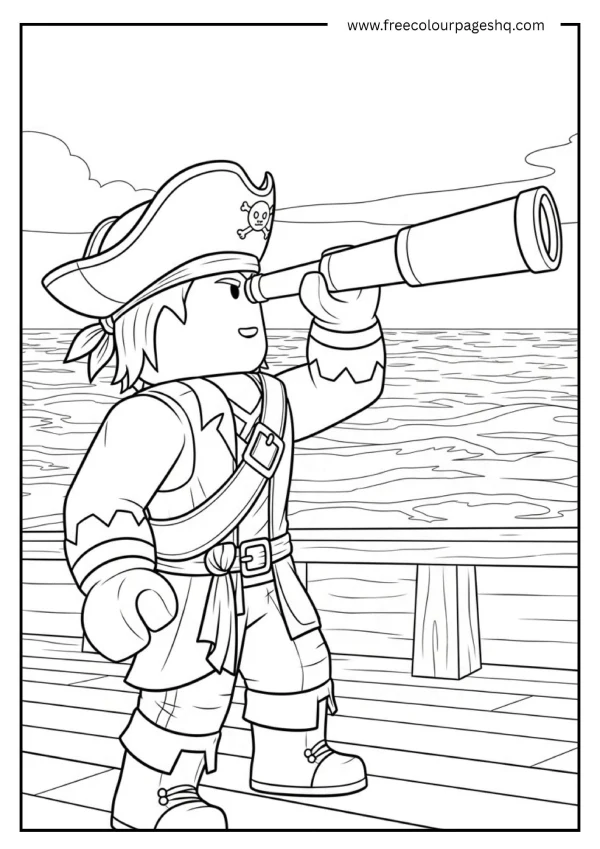 Roblox Pirate Coloring Pages Free Printable