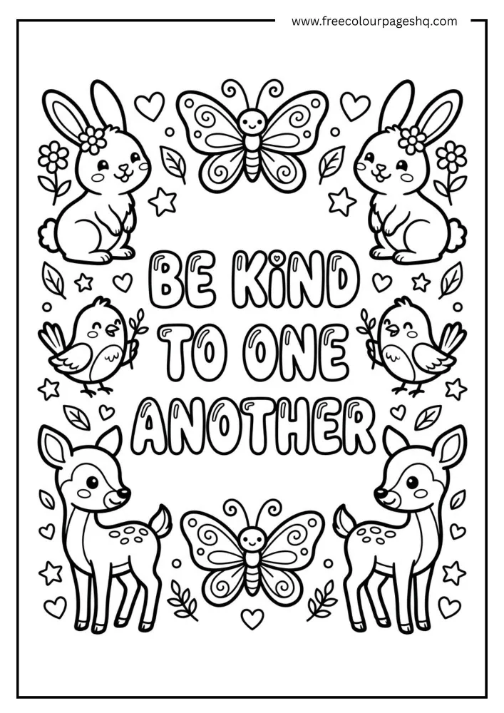 Be Kind To One Another Bible Verse Coloring Page