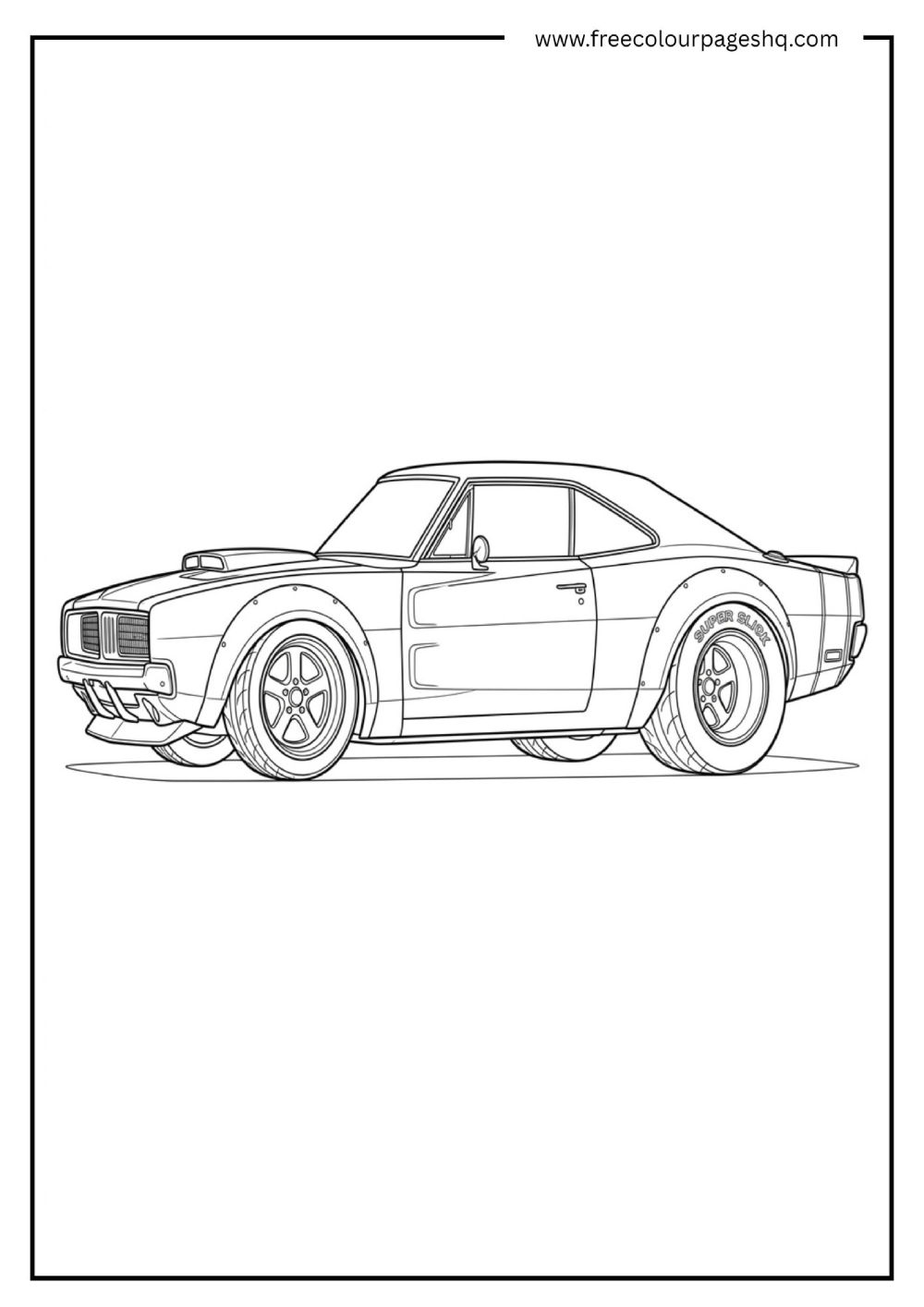 Classic Muscle Car Coloring Page