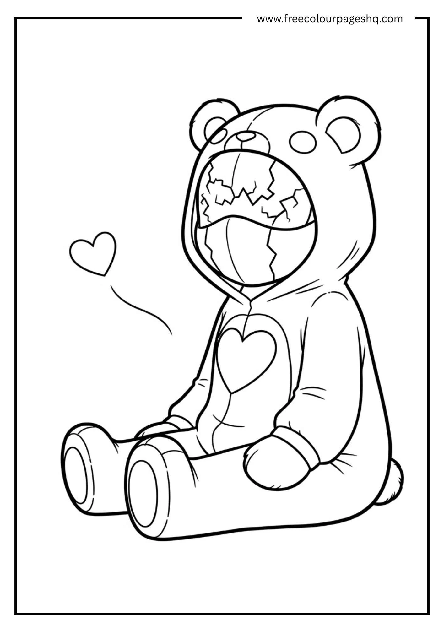 Cuddle Team Leader Sitting Scene Coloring Sheet
