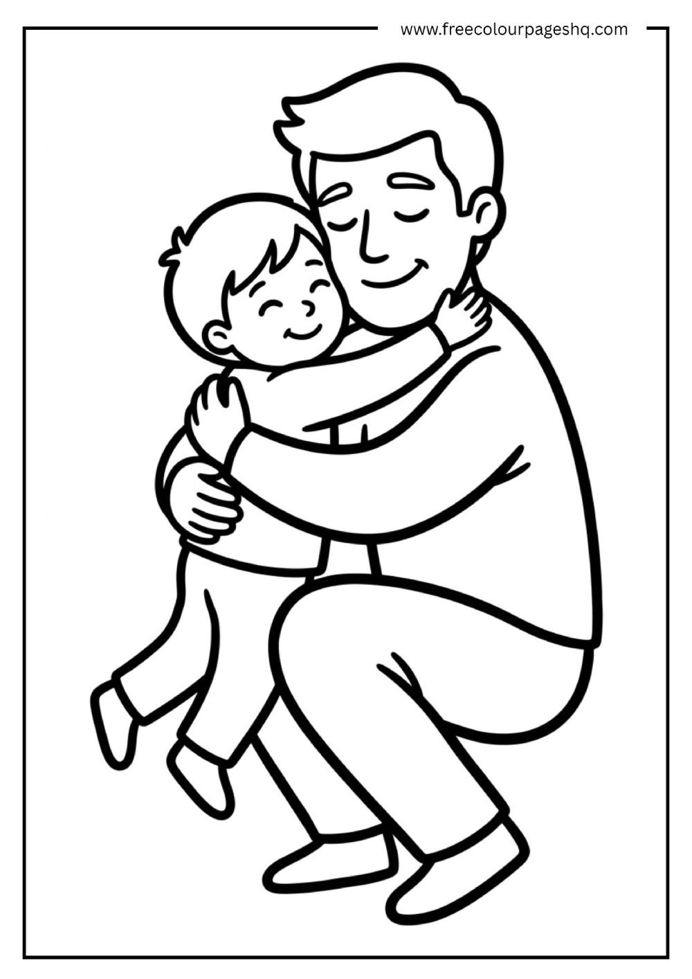 Dad and Child Hug Dad and Child Hug
