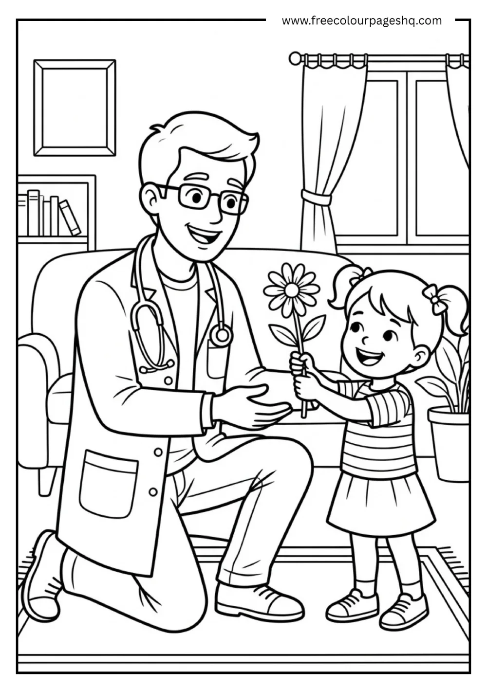 Doctor Dad coloring page Doctor Dad coloring page