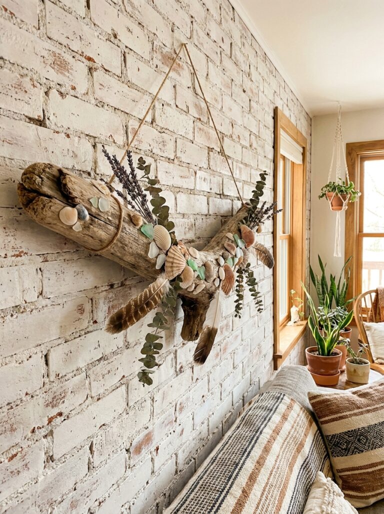 Driftwood and Shell Wall Art