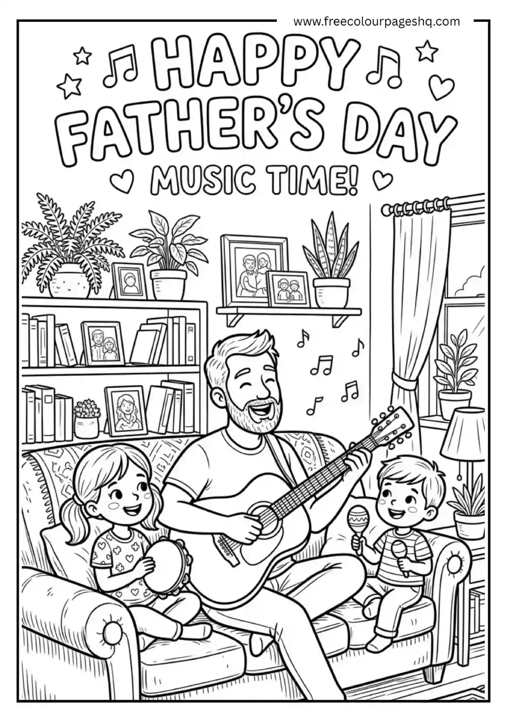 Father’s Day Coloring Sheet – Music Time Father’s Day Coloring Sheet – Music Time