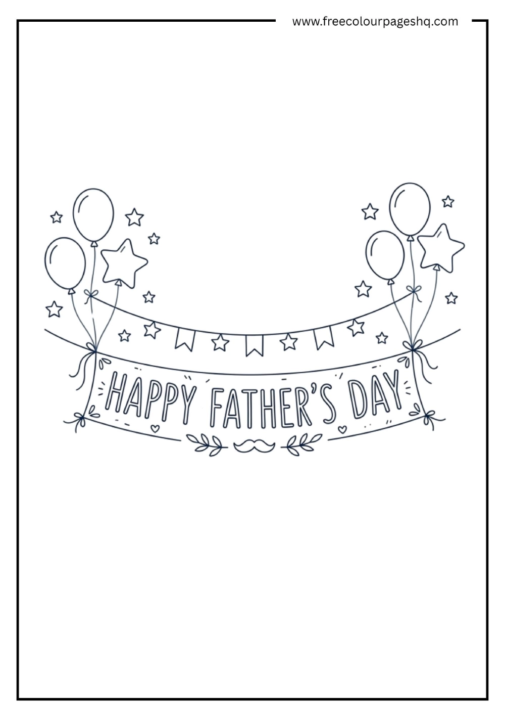Father’s Day coloring banner Father’s Day coloring banner