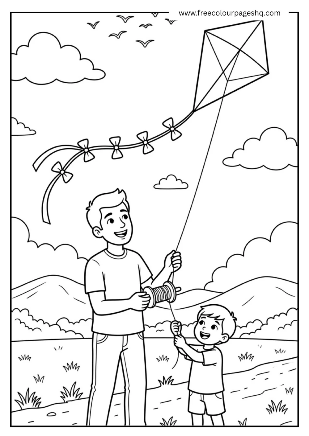 Father's day Kite Flying Father's day Kite Flying
