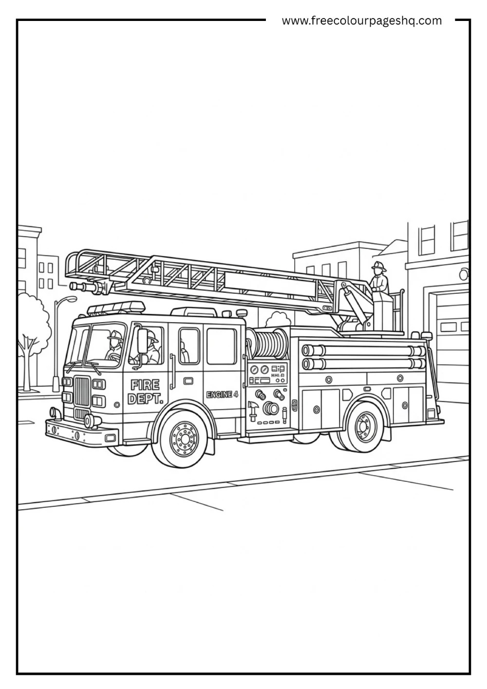 Fire Truck Coloring Page