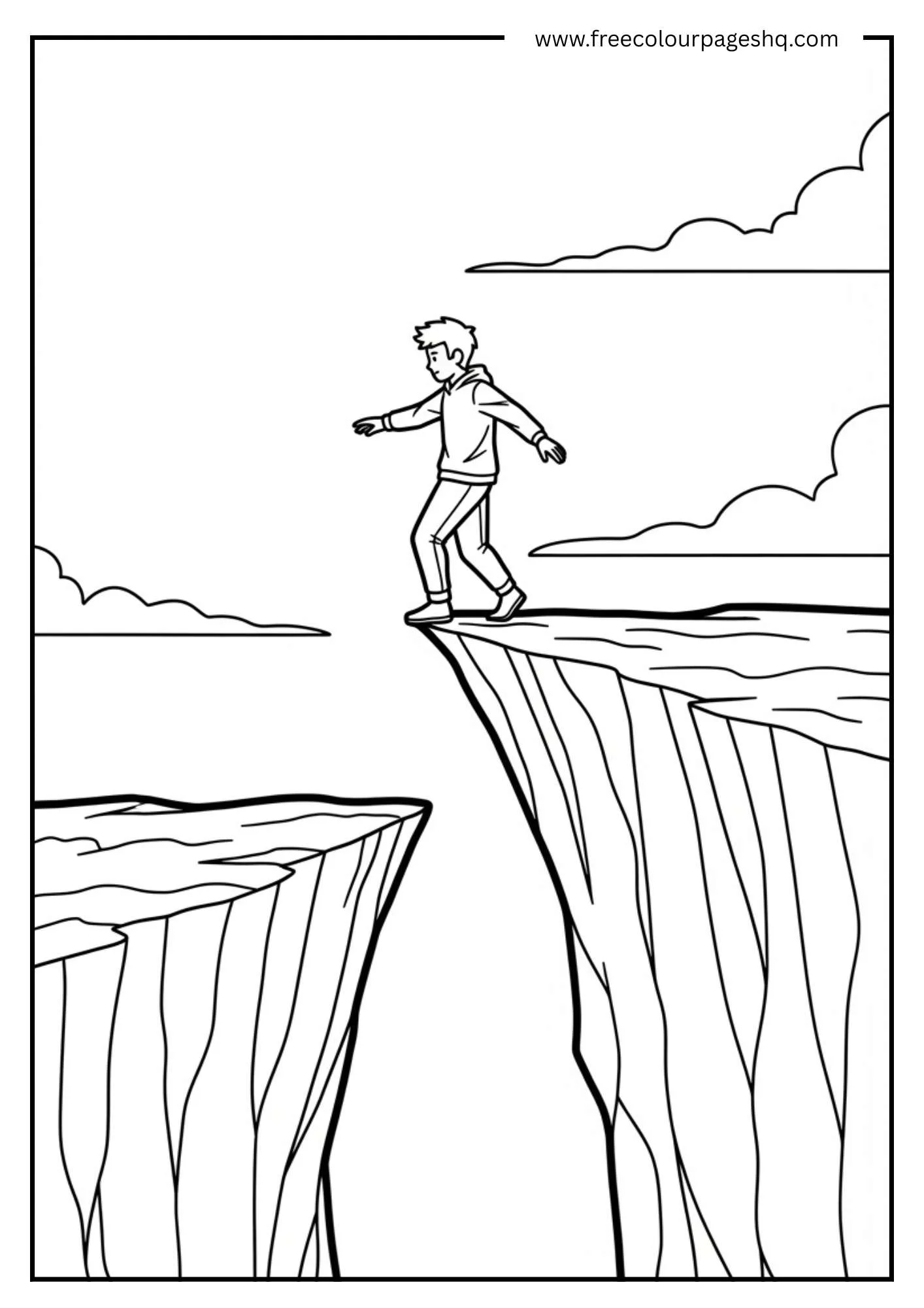 Fortnite Balance Edge Cliff Coloring Sheet