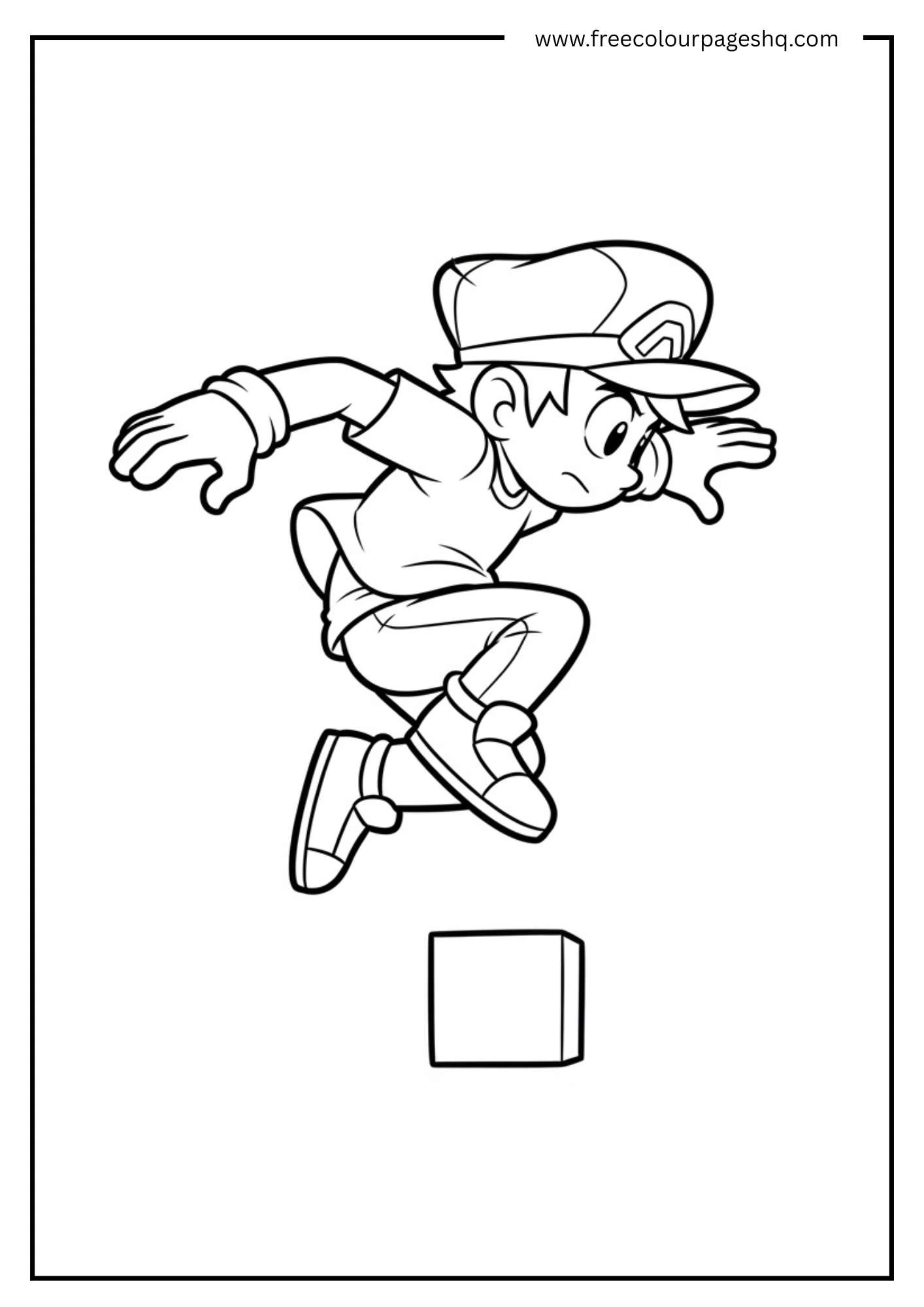 Fortnite Jump Over Obstacle Coloring Sheet