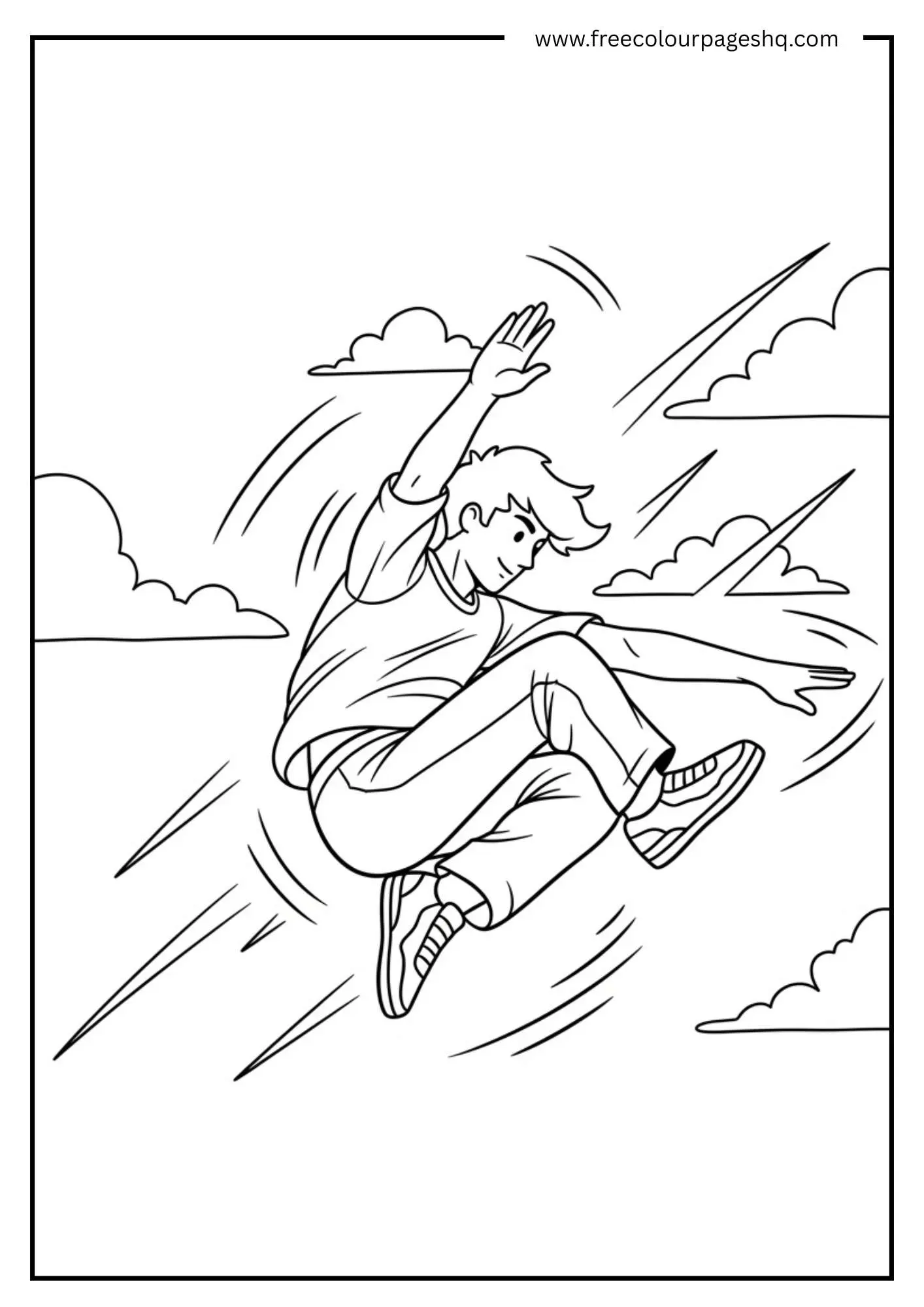 Fortnite Jump Twist Air Scene Coloring Page