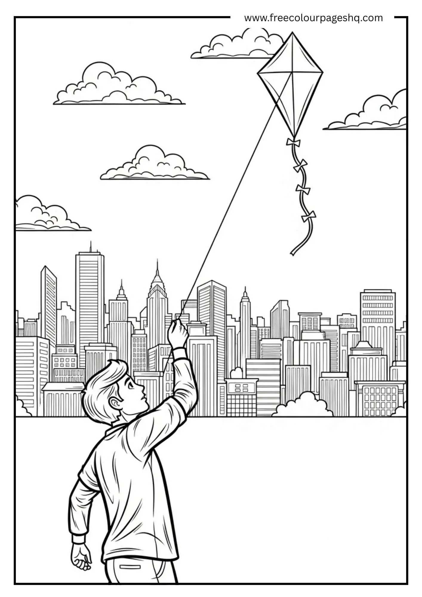 Fortnite Kite Flying Coloring Sheet