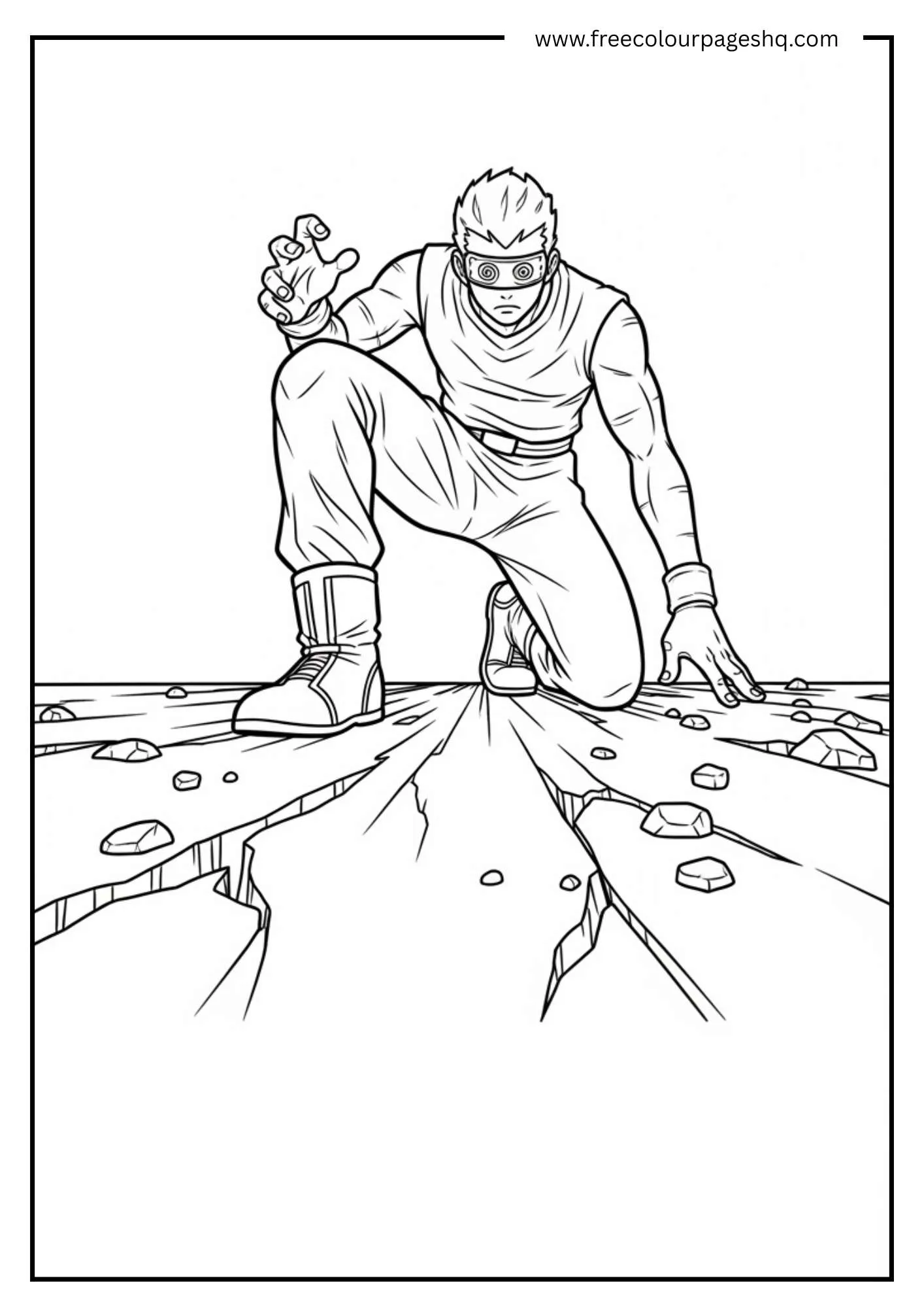 Fortnite Landing Ground Scene Coloring Page