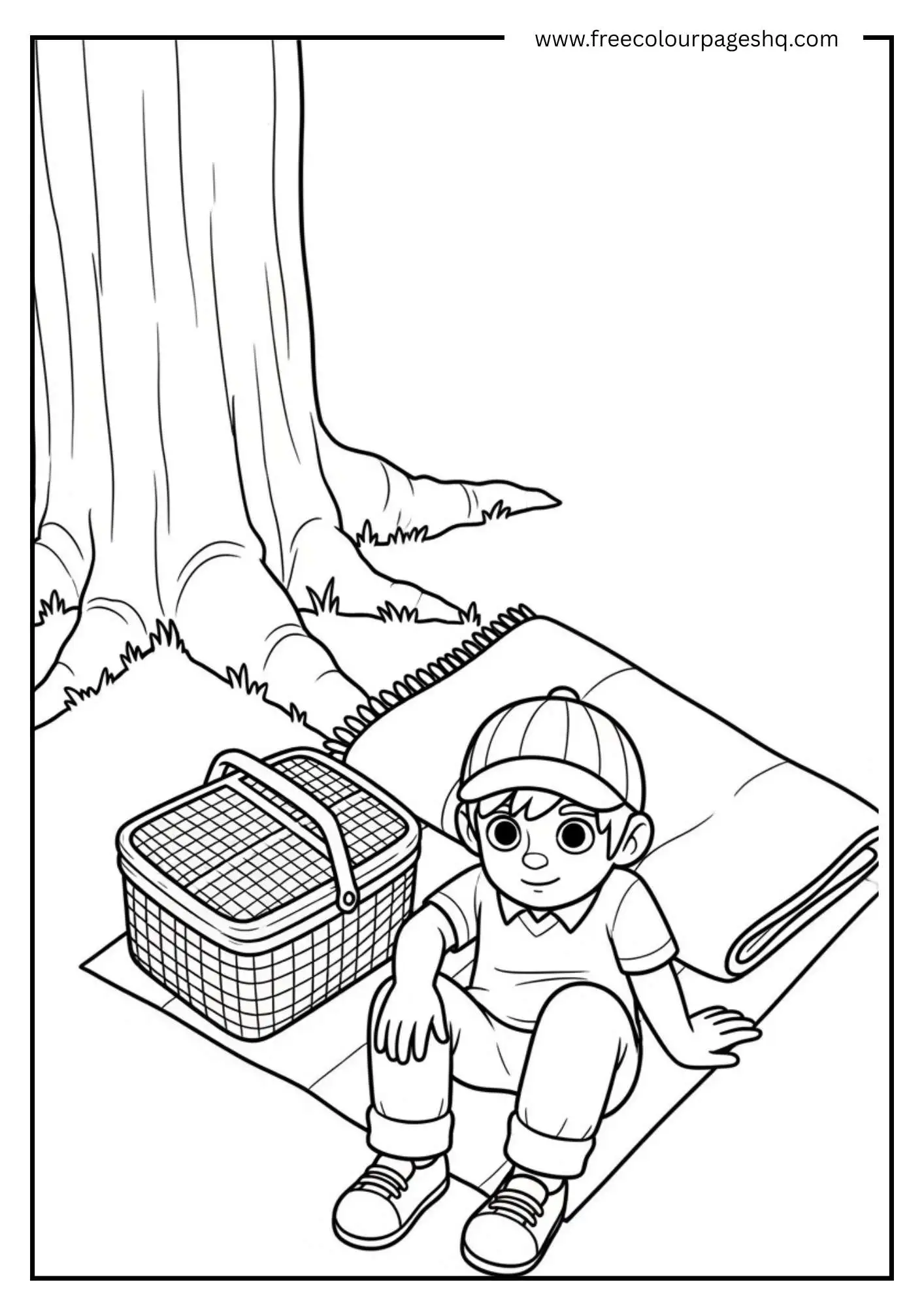 Fortnite Picnic Scene Coloring Page