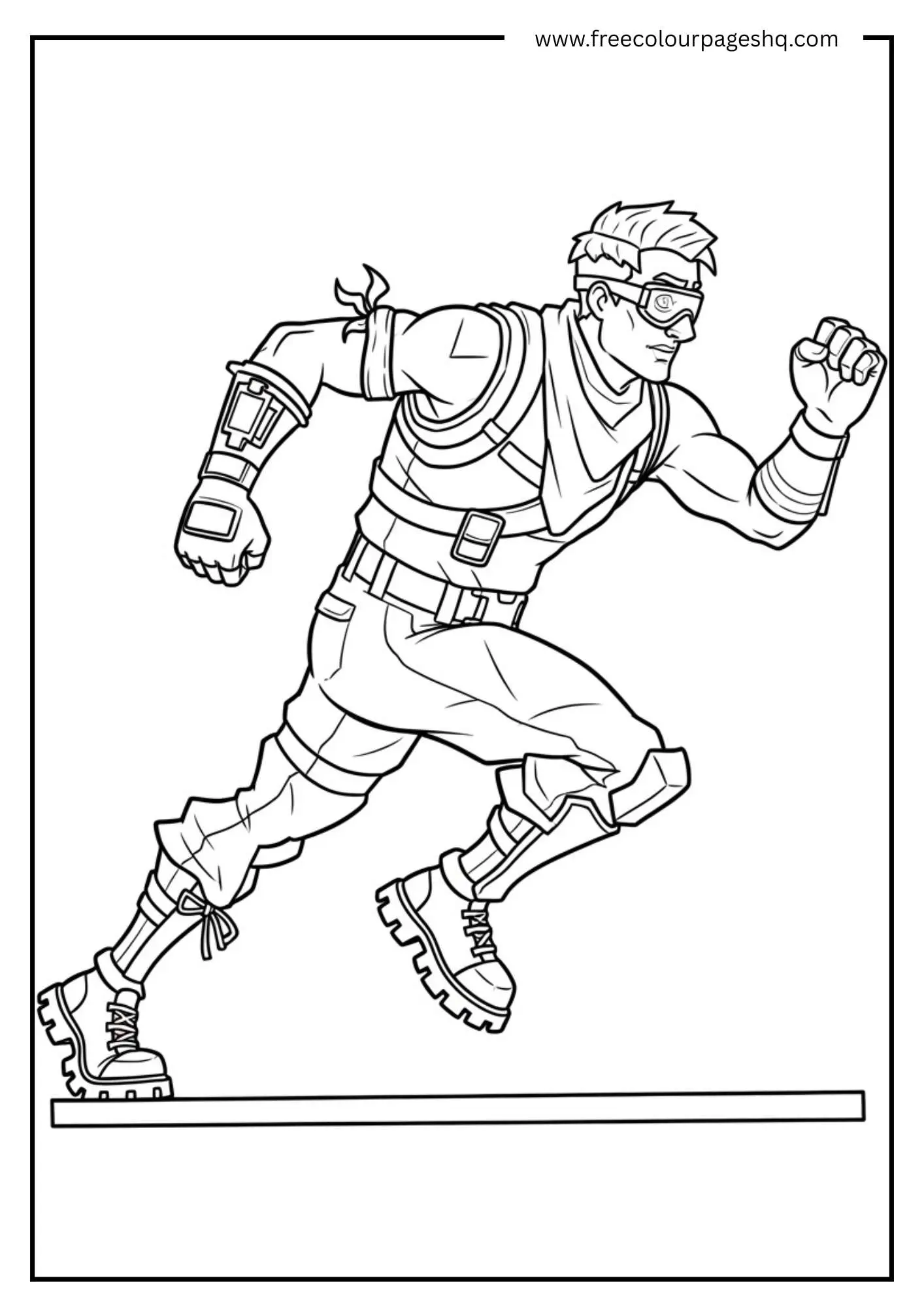 Fortnite Running Across Field Coloring Page