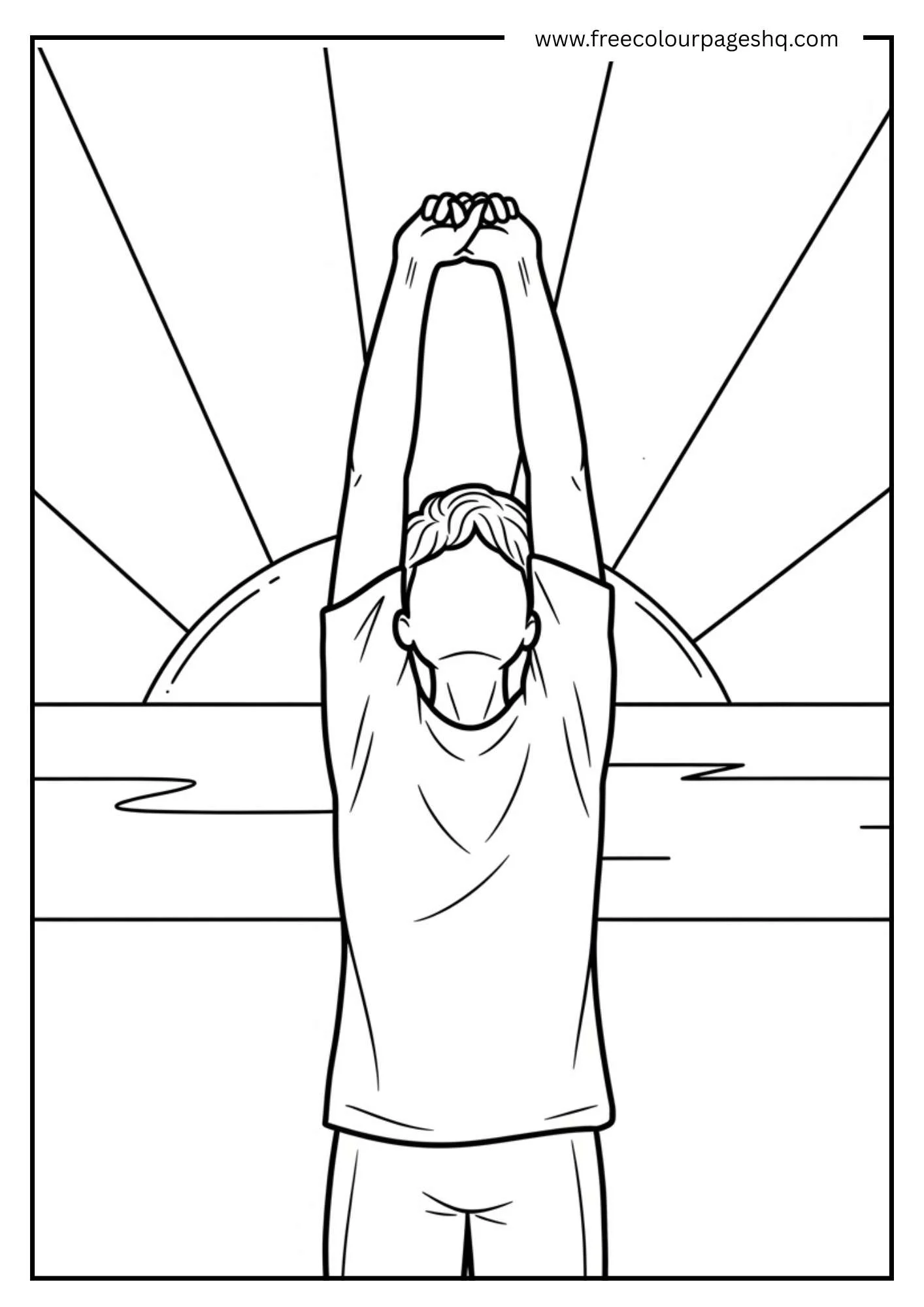 Fortnite Stretch Morning Scene Coloring Page
