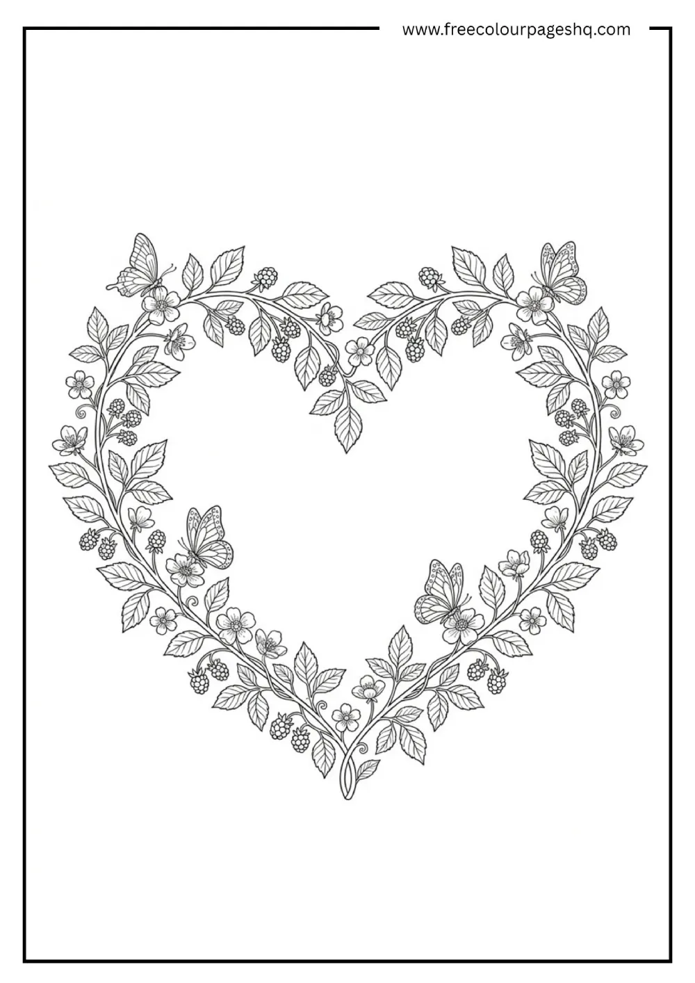 Heart Vine Coloring Page