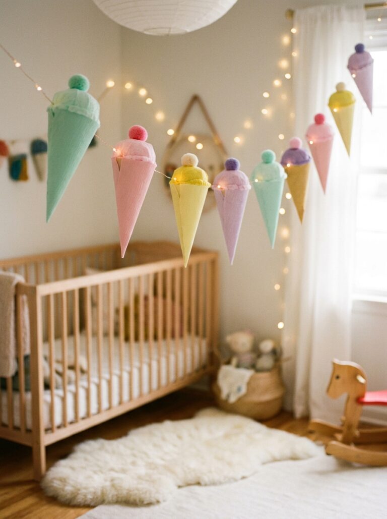 Ice Cream Cone Garland