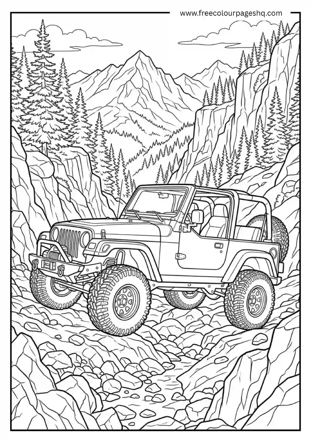 Jeep Off Road Coloring Page