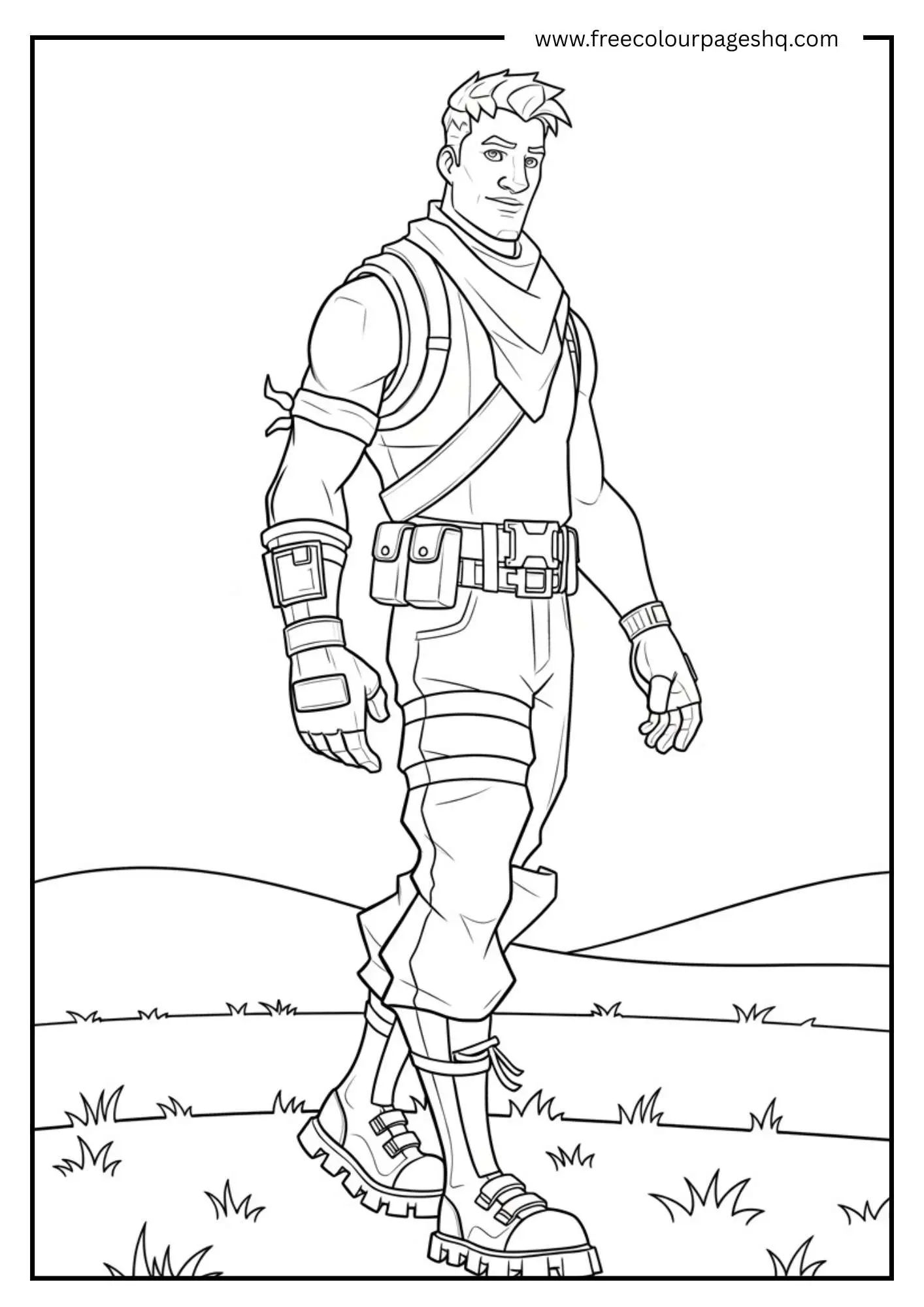 Jonesy Walking in Field Coloring Page