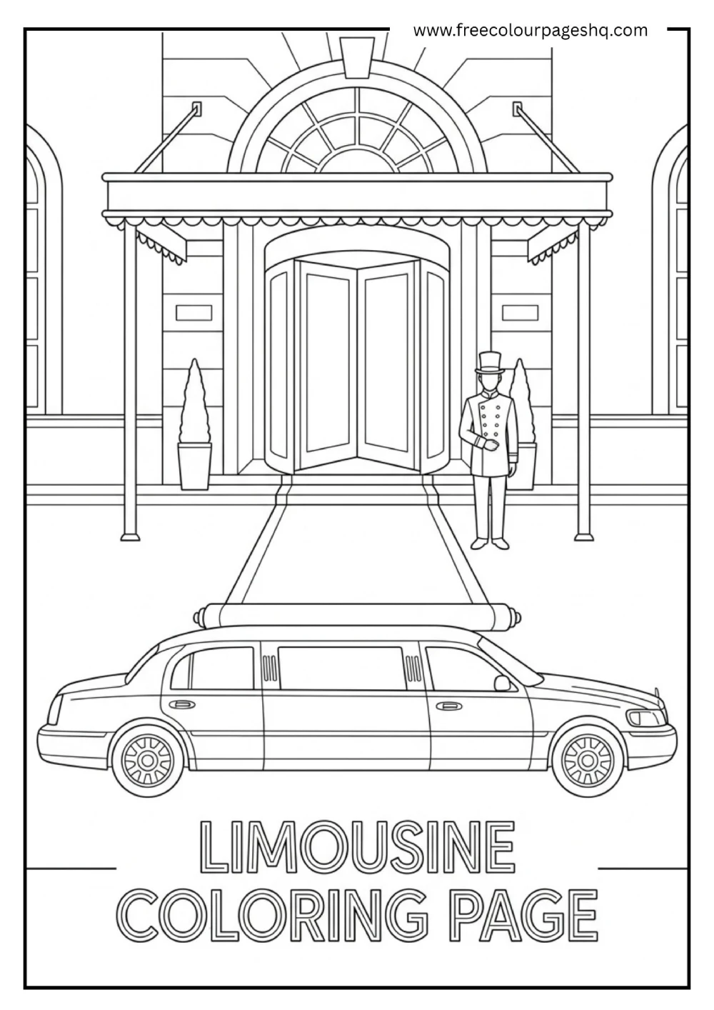 Limousine Car Coloring Page