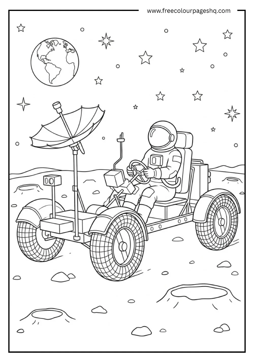Lunar Rover Coloring Page