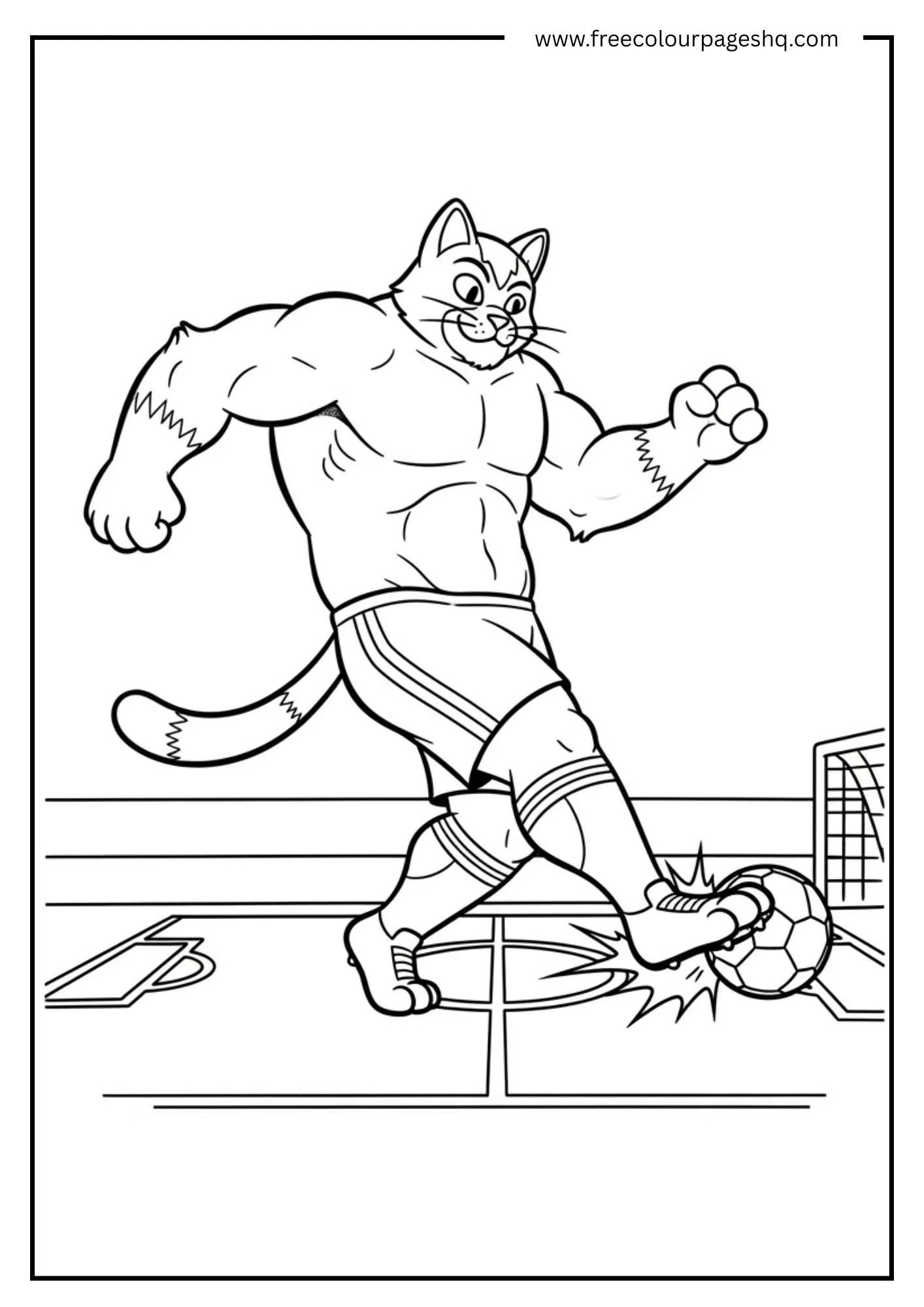 Meowscles Ball Play Scene Coloring Sheet