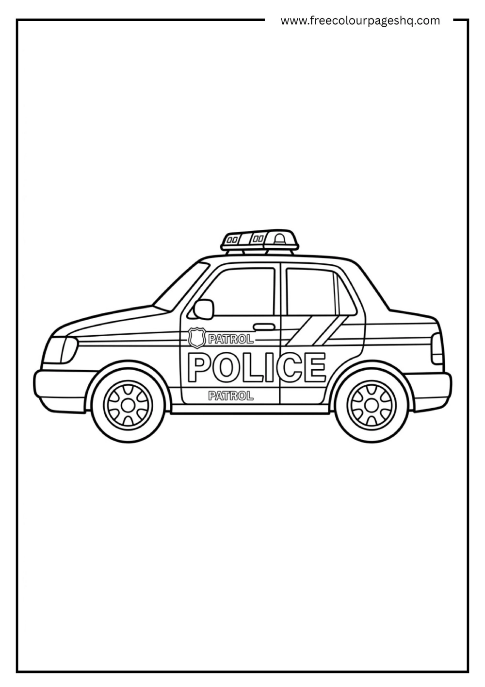 Police Car Coloring Page