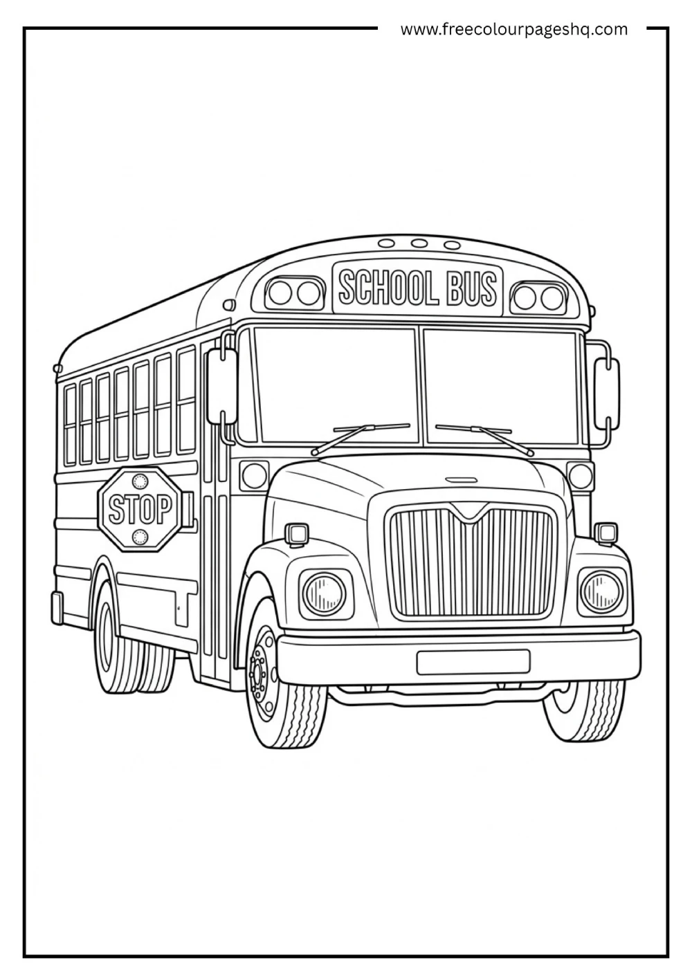 School Bus Coloring Page