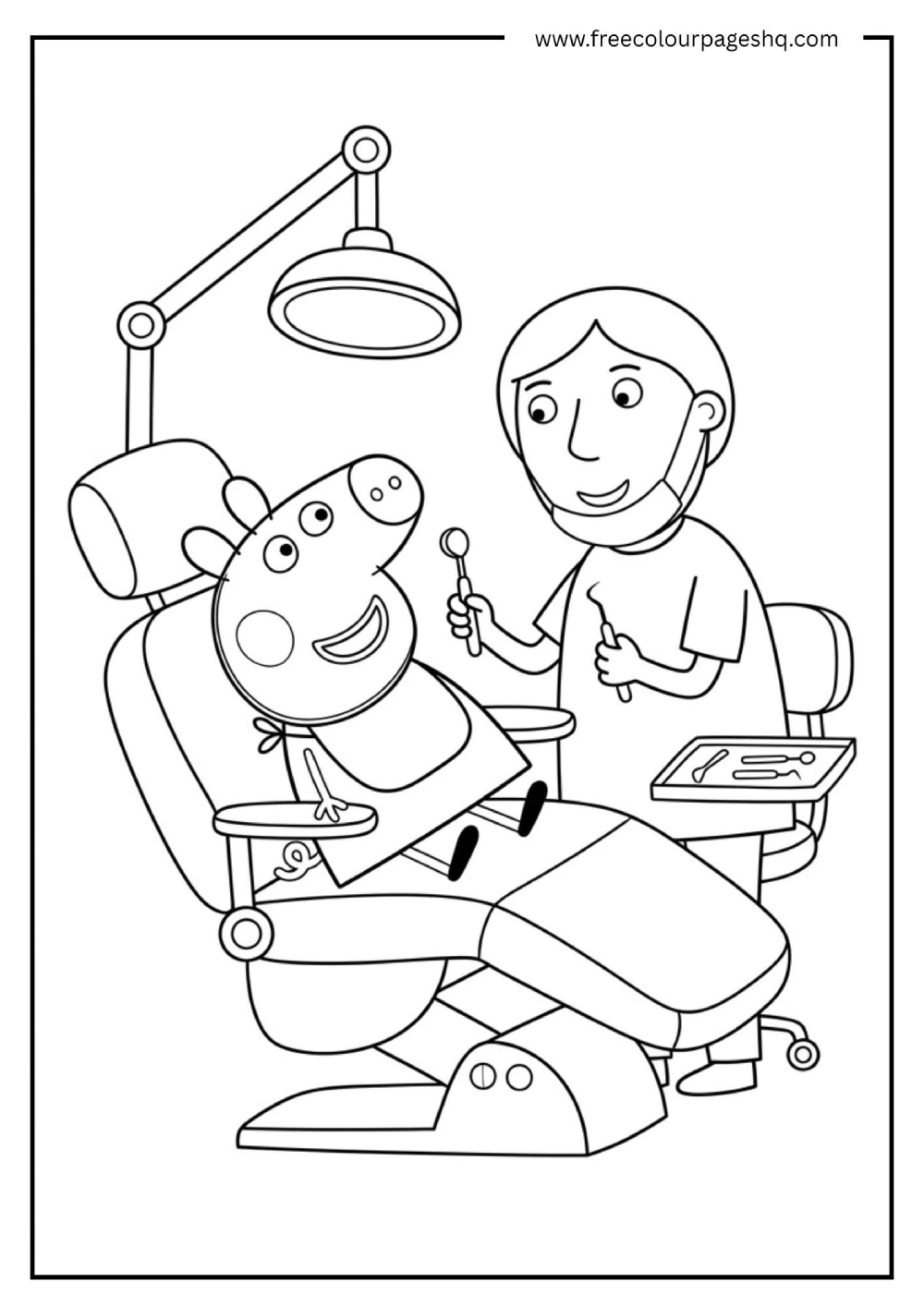peppa-pig-dentist-visit-coloring-page