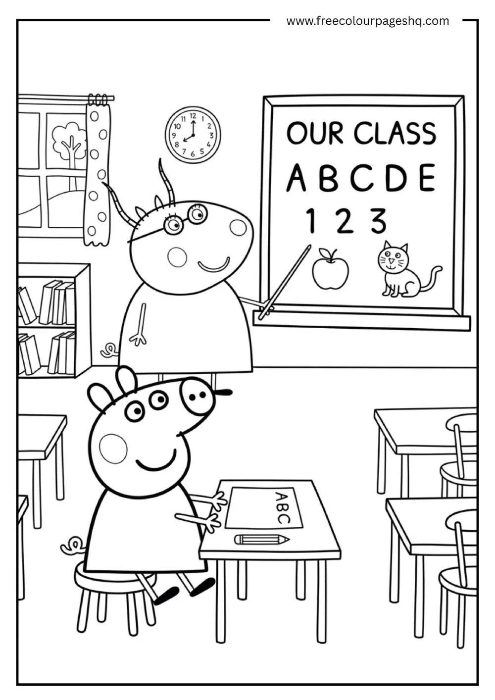 peppa-pig-playgroup-classroom-coloring-page