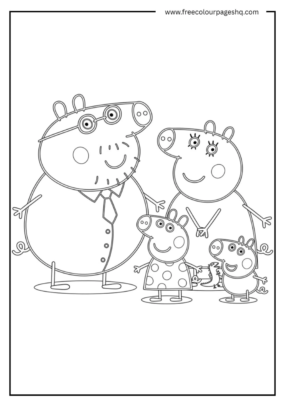 peppa-pig-whole-family-coloring-page