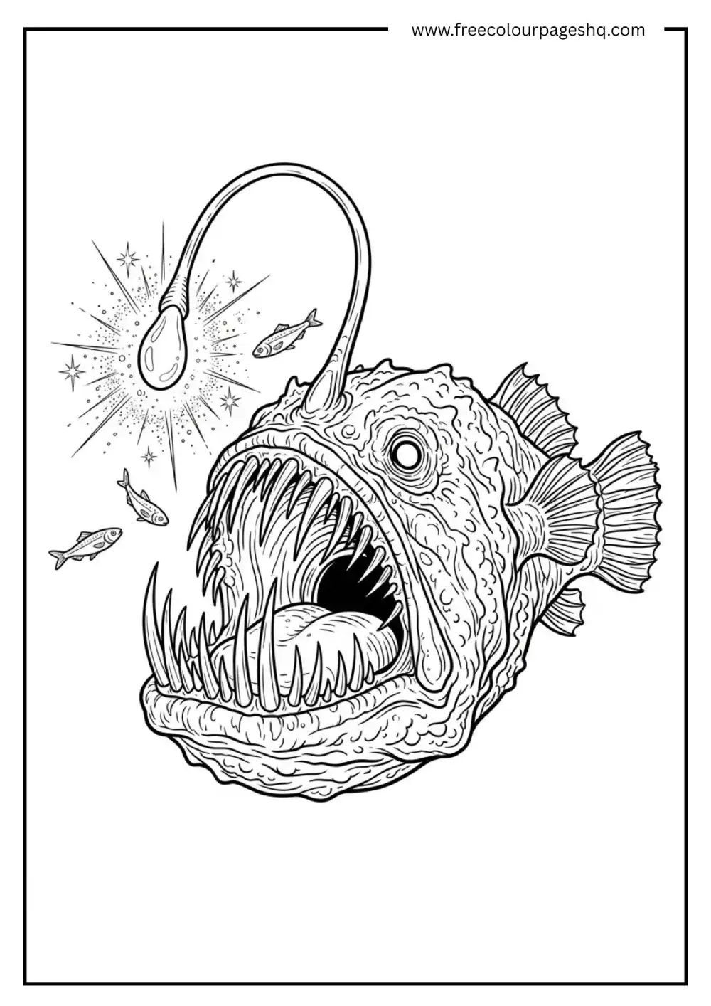 Anglerfish in Deep Sea Darkness