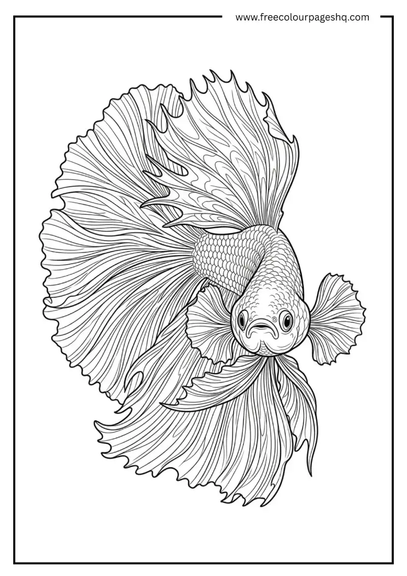 Betta Fish Displaying Fins