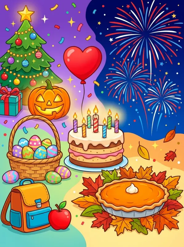 Celebrations Coloring Pages