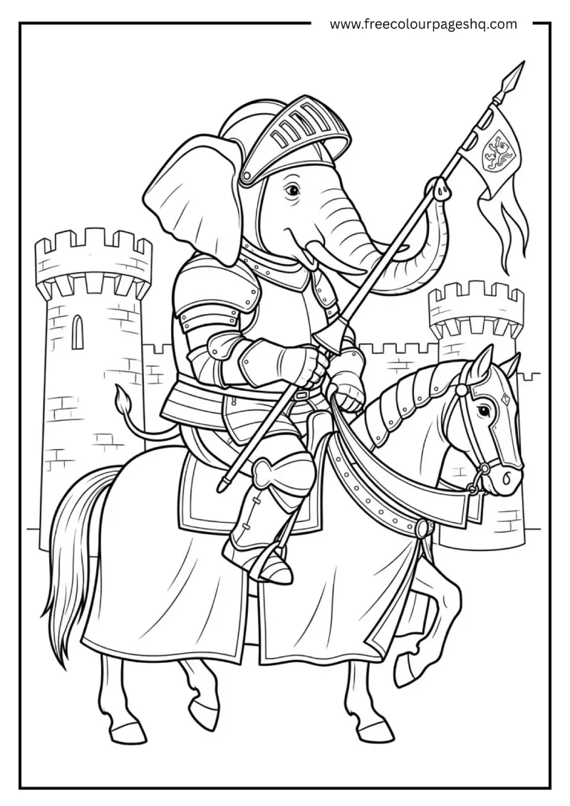 Elephant Knight in Armor