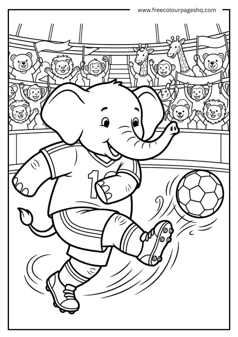 Elephant Playing Football